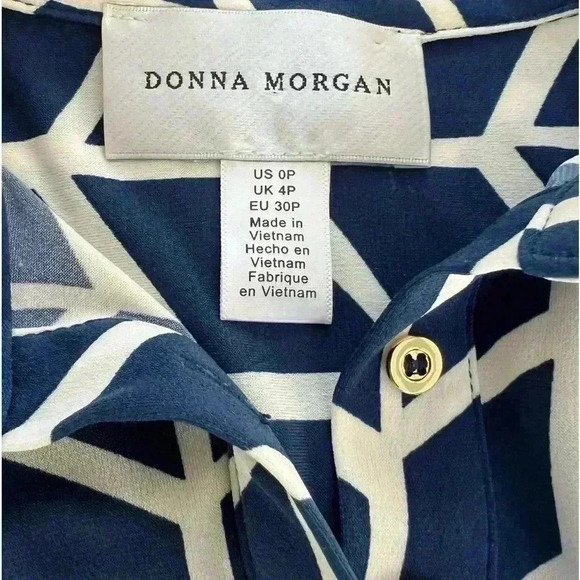 Donna Morgan Geometric Shirt Dress - Picture 4 of 8